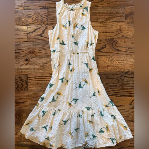 Madewell Dresses & Skirts - Madewell 100% Cotton Cream Floral Midi Dress MED